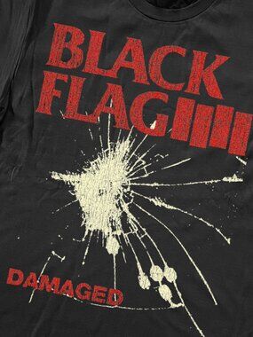 81 Damaged Black Flag Black T-Shirt